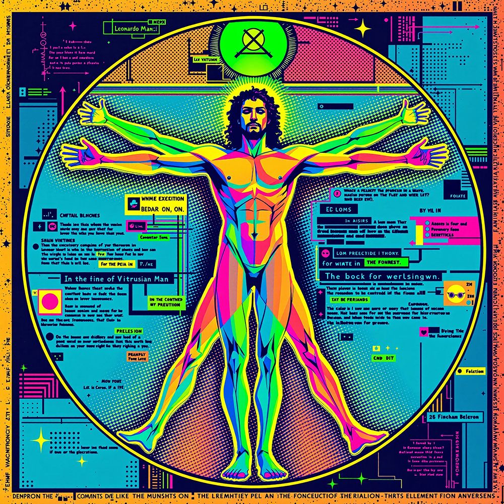 Vitruvian Man Pop Art III art print by Vanessa Knight for $57.95 CAD