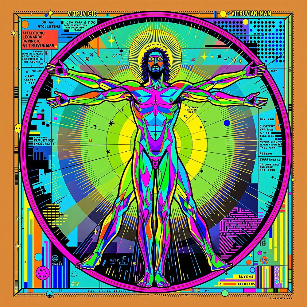 Vitruvian Man Pop Art IV art print by Vanessa Knight for $57.95 CAD