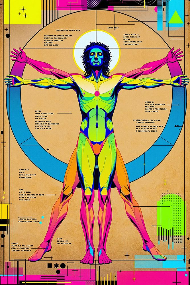 Vitruvian Man Pop Art V art print by Vanessa Knight for $57.95 CAD