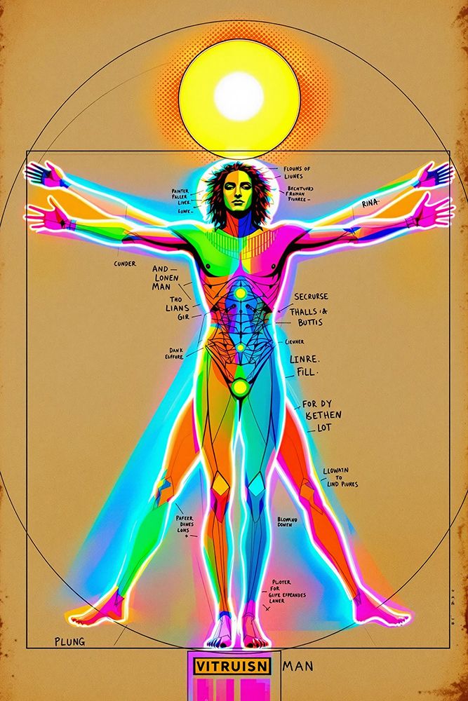 Vitruvian Man Pop Art VI art print by Vanessa Knight for $57.95 CAD