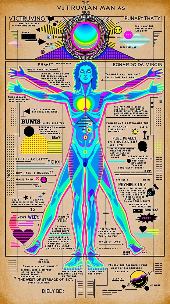 Vitruvian Man Pop Art VII art print by Vanessa Knight for $57.95 CAD