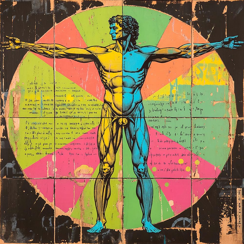 Vitruvian Man Pop Art XI art print by Vanessa Knight for $57.95 CAD