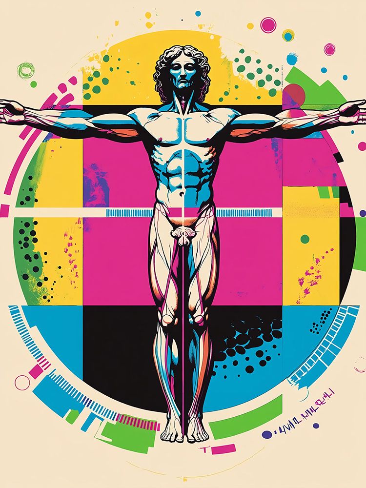 Vitruvian Man Pop Art XII art print by Vanessa Knight for $57.95 CAD