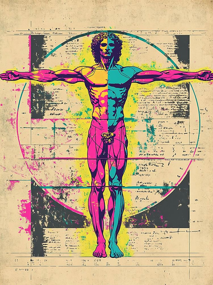 Vitruvian Man Pop Art XIII art print by Vanessa Knight for $57.95 CAD