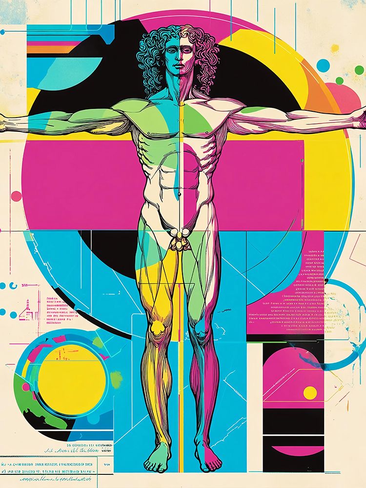 Vitruvian Man Pop Art XIV art print by Vanessa Knight for $57.95 CAD
