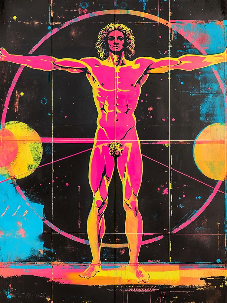 Vitruvian Man Pop Art XV art print by Vanessa Knight for $57.95 CAD