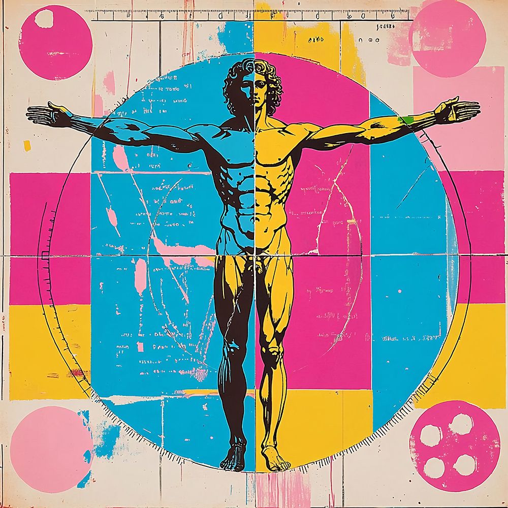 Vitruvian Man Pop Art XVI art print by Vanessa Knight for $57.95 CAD