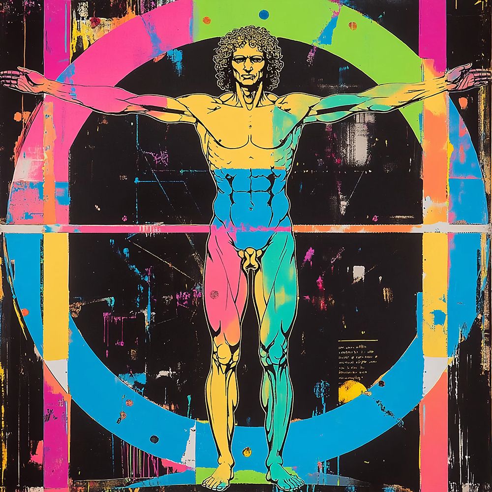Vitruvian Man Pop Art XVII art print by Vanessa Knight for $57.95 CAD
