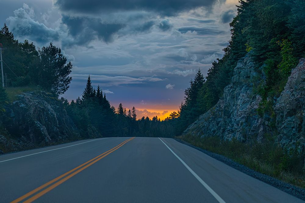 Highway 60 Algonquin Park at Sunset art print by Jim Cumming for $57.95 CAD