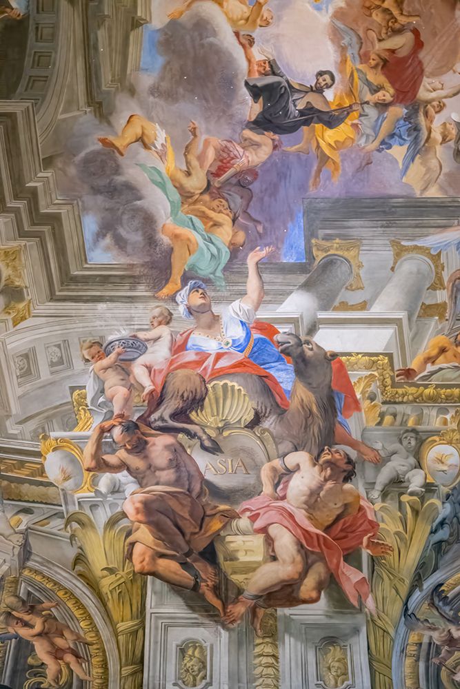 Italy, Rome Detail of fresco, the Apotheosis of Saint Ignatius II art print by Richard Silver for $57.95 CAD