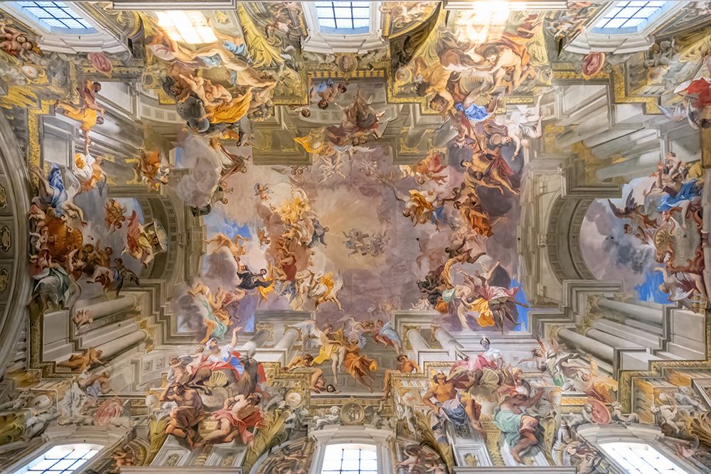 Italy, Rome fresco titled The Apotheosis of Saint Ignatius art print by Richard Silver for $57.95 CAD