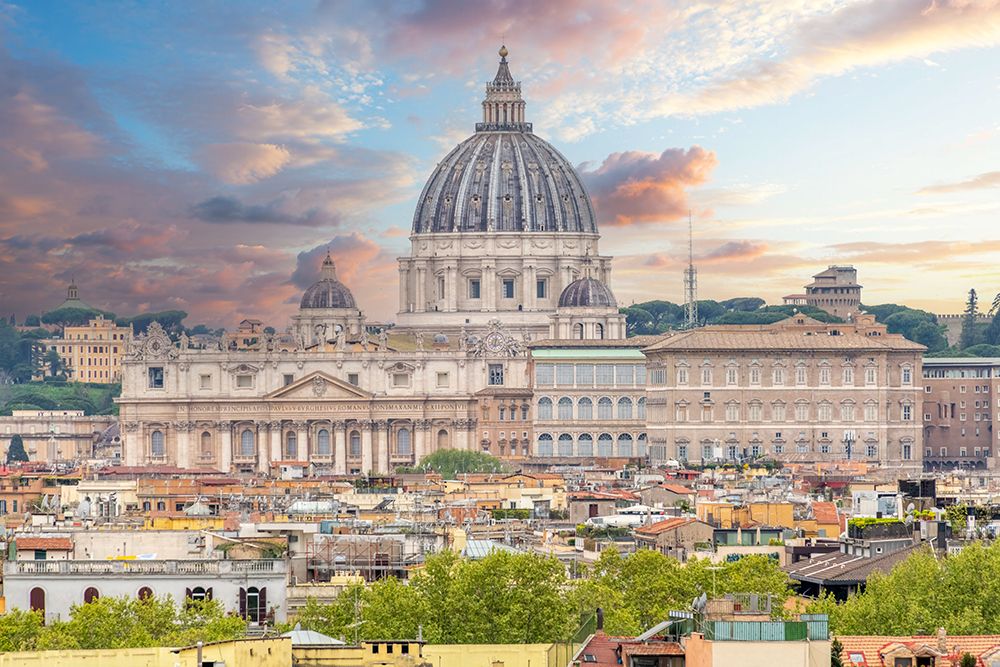 Italy, Rome St. Peters Basilica in Vatican City art print by Richard Silver for $57.95 CAD