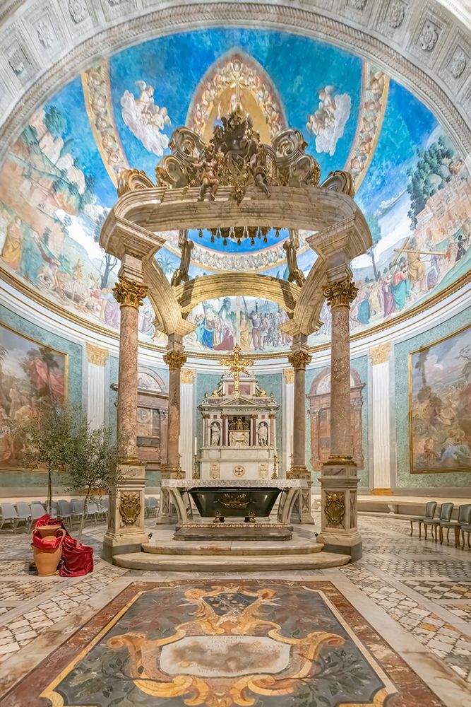 Italy, Rome the Basilica di Santa Croce in Gerusalemme, Basilica of the Holy Cross in Jerusalem art print by Richard Silver for $57.95 CAD