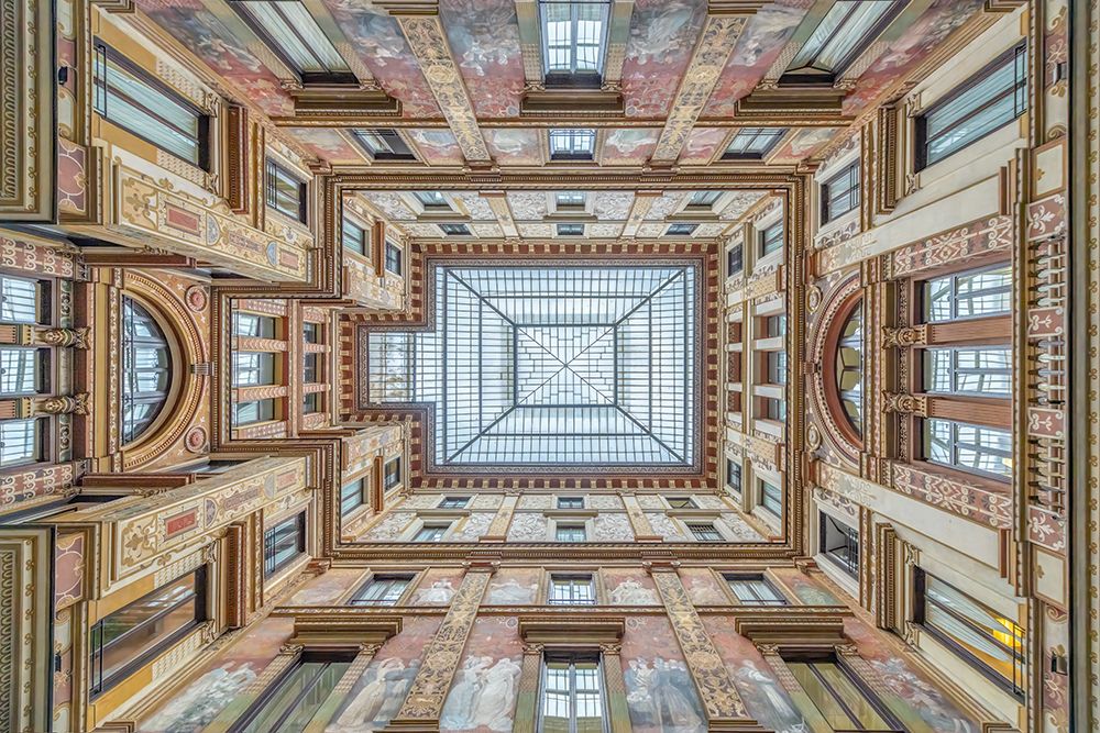 Italy, Rome the frescoed courtyard of the Galleria Sciarra art print by Richard Silver for $57.95 CAD