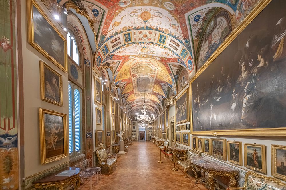 Italy, Rome the interior of the Galleria Doria Pamphilj I art print by Richard Silver for $57.95 CAD