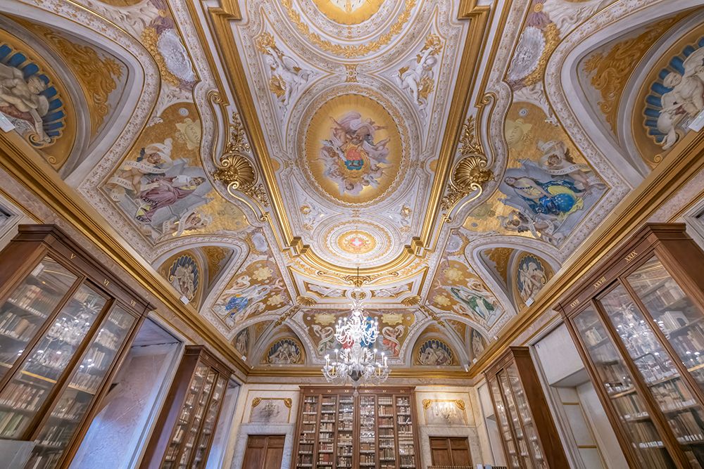 Italy, Rome the library at the Accademia Nazionale dei Lincei in Palazzo Corsini art print by Richard Silver for $57.95 CAD