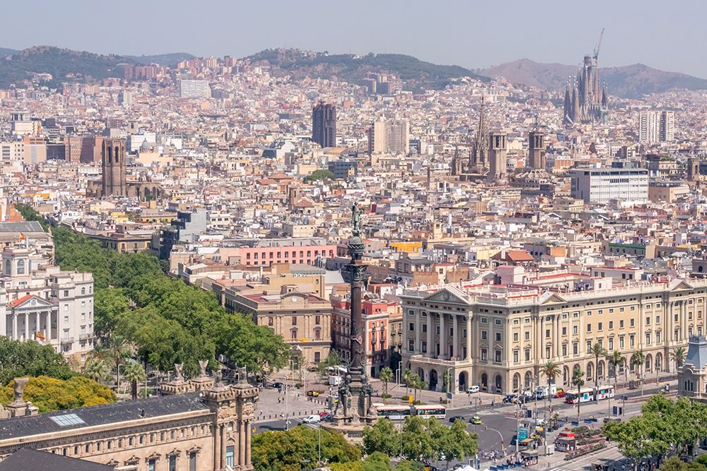 Spain, Barcelona Cityview art print by Richard Silver for $57.95 CAD