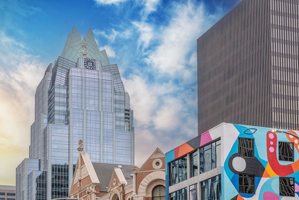 Texas, Frost Bank Tower in Austin art print by Richard Silver for $57.95 CAD