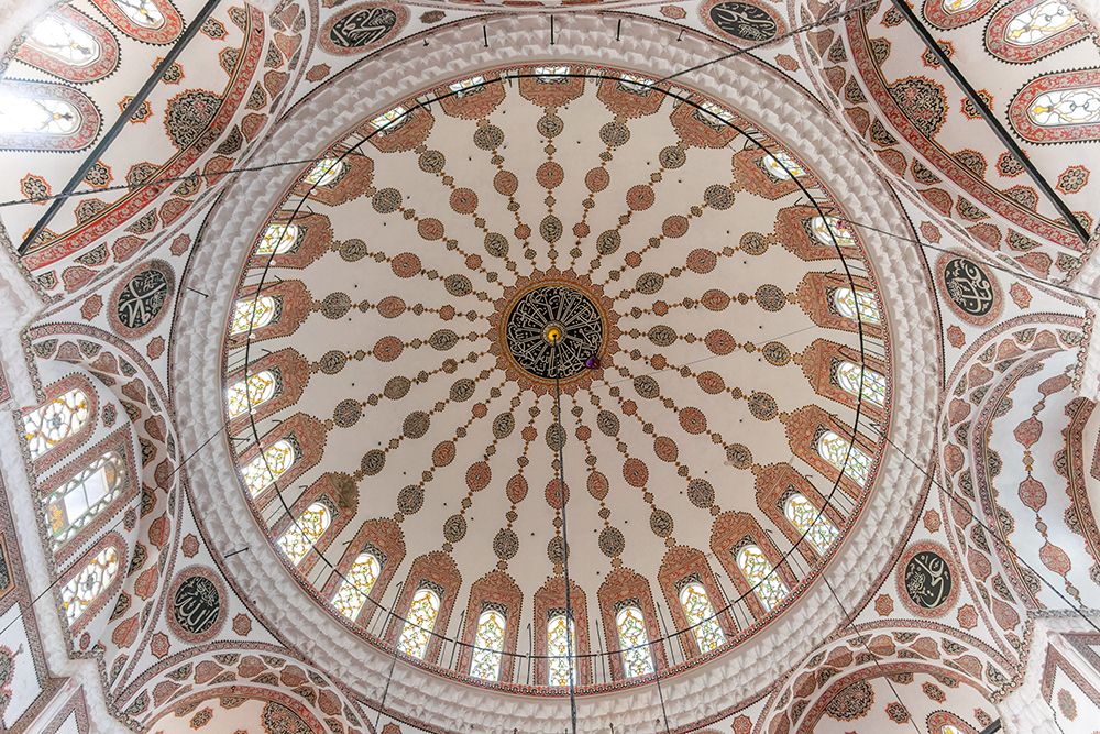 Turkey, interior of the dome of the Yeni Valide Mosque in Istanbul art print by Richard Silver for $57.95 CAD