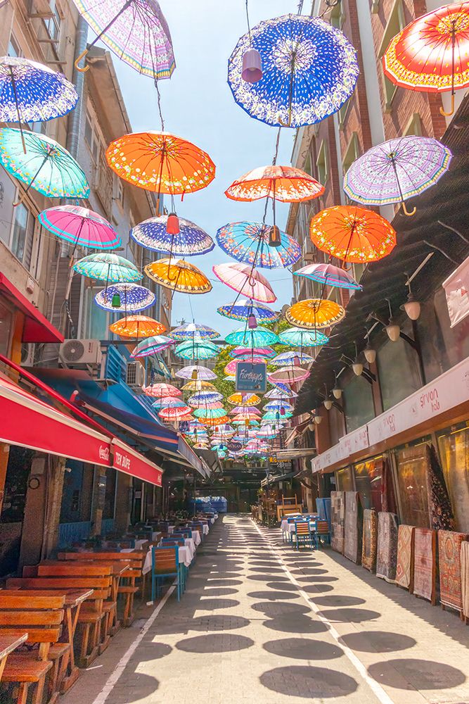 Turkey, Umbrella Street in Istanbul art print by Richard Silver for $57.95 CAD
