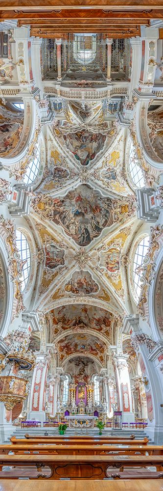 Vertical Churches, Abbazia di Novacella, Neustift Abbey near Brixen in South Tyrol, Italy art print by Richard Silver for $57.95 CAD