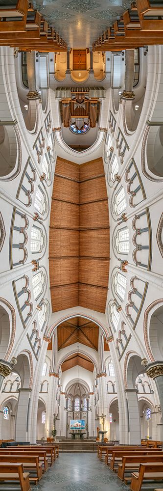 Vertical Churches, Altenberg Cathedral Altenberger Dom in Odenthal, North Rhine-Westphalia, Germany art print by Richard Silver for $57.95 CAD