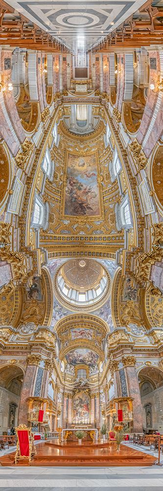 Vertical Churches, Basilica dei Santi Ambrogio e Carlo al Corso in Rome, Italy art print by Richard Silver for $57.95 CAD