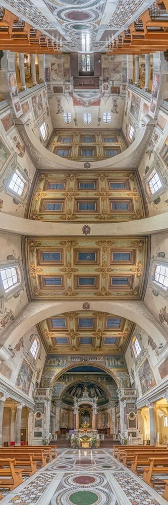 Vertical Churches, Basilica di Santa Prassede, Basilica of Saint Praxede in Rome, Italy art print by Richard Silver for $57.95 CAD