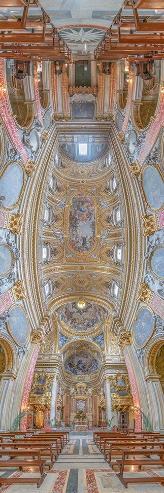 Vertical Churches, Basilica of Santi Ambrogio e Carlo al Corso in Rome, Italy art print by Richard Silver for $57.95 CAD