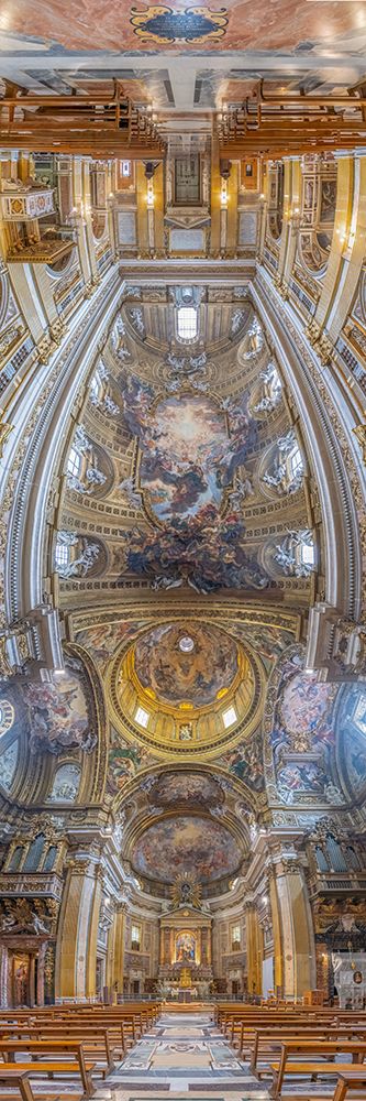 Vertical Churches, Church of the Gesu, Chiesa del Santissimo Nome di Gesu in Rome, Italy art print by Richard Silver for $57.95 CAD