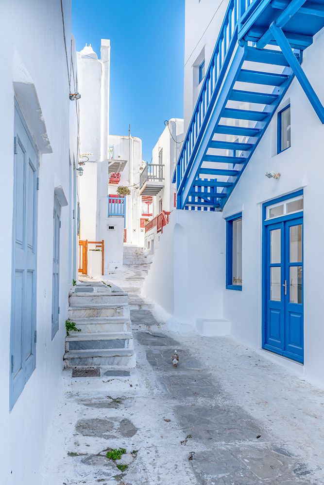 Whitewashed Alleyway of Mykonos I art print by Richard Silver for $57.95 CAD