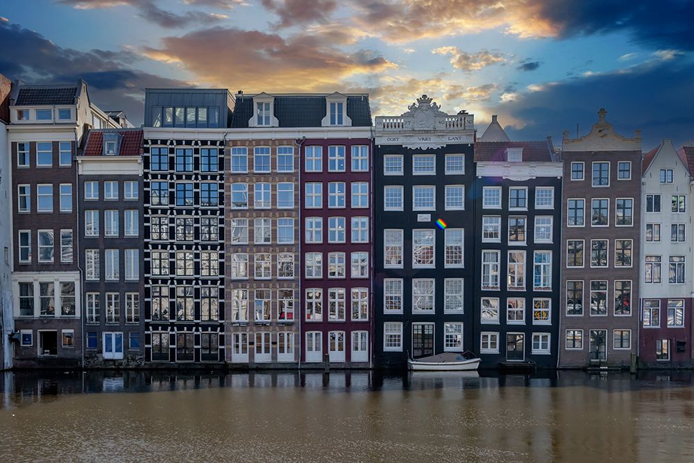Amsterdam Canal Houses at Dusk I art print by Richard Silver for $57.95 CAD