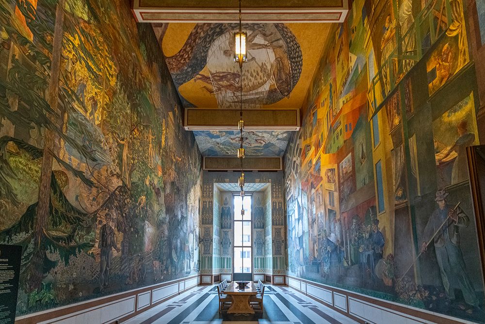 Oslo City Hall Mural Hall II art print by Richard Silver for $57.95 CAD
