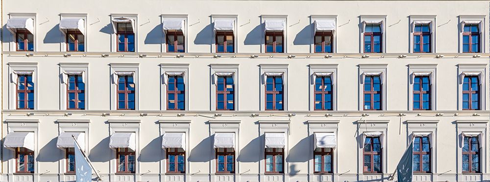 Oslo Symmetrical Window Facade art print by Richard Silver for $57.95 CAD