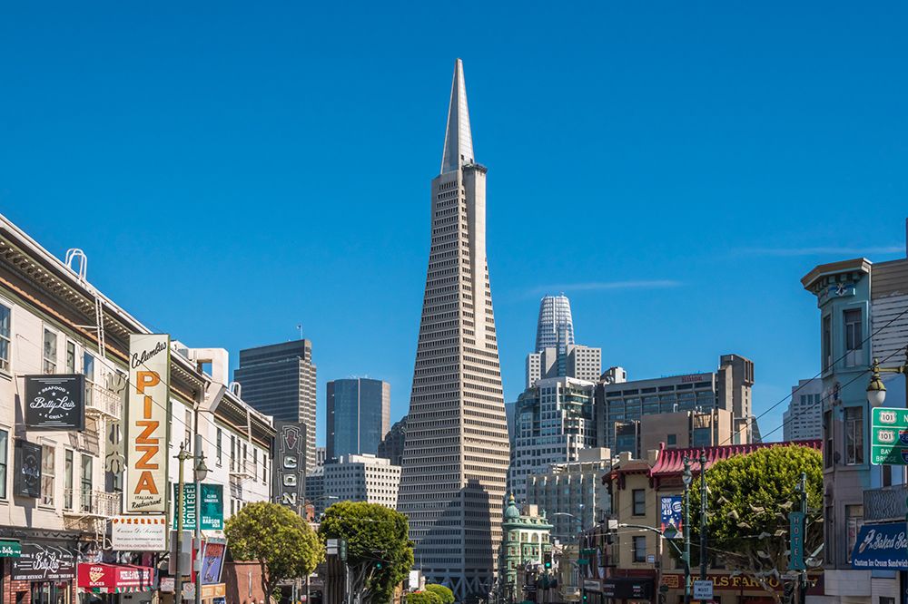 Transamerica Pyramid from North Beach art print by Richard Silver for $57.95 CAD