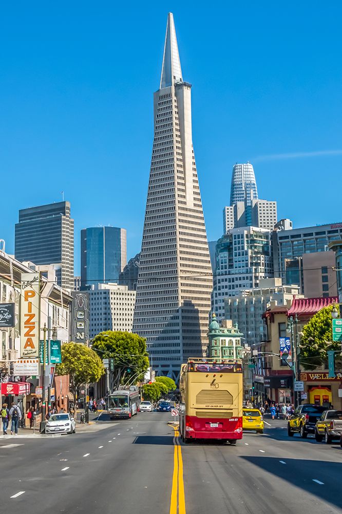 Transamerica Pyramid Street View art print by Richard Silver for $57.95 CAD