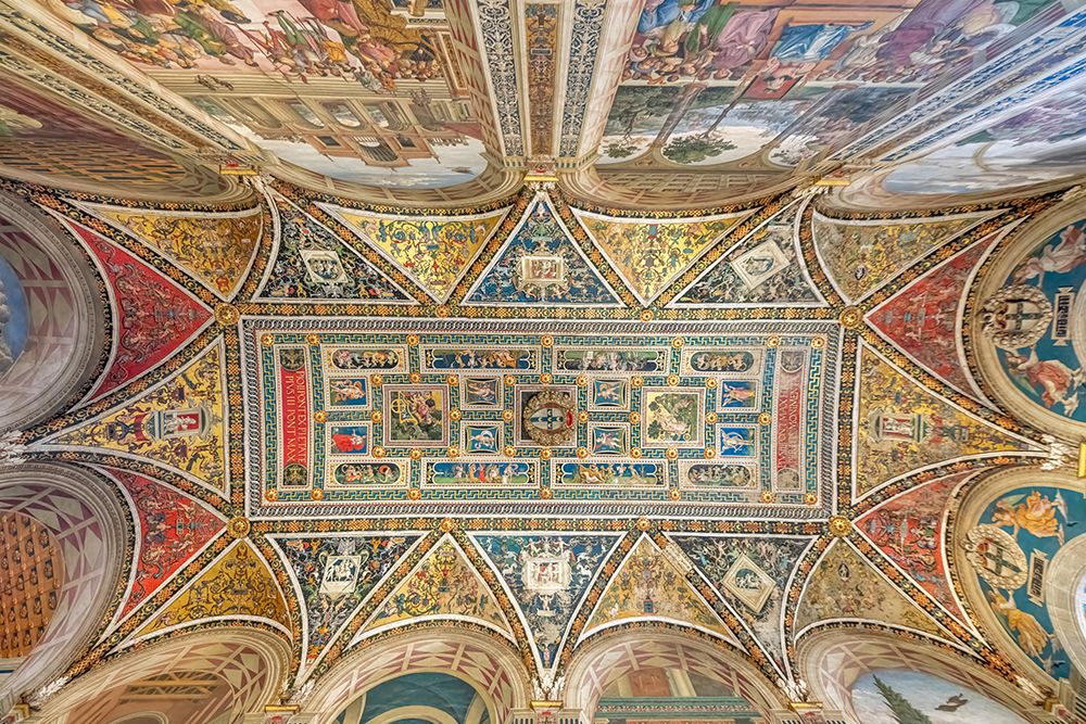 Piccolomini Library Gilded Ceiling I art print by Richard Silver for $57.95 CAD