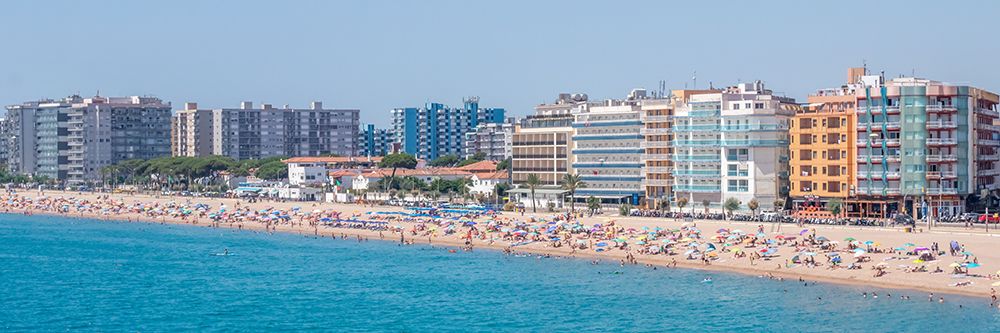 Costa Brava Beach Town Panorama art print by Richard Silver for $57.95 CAD