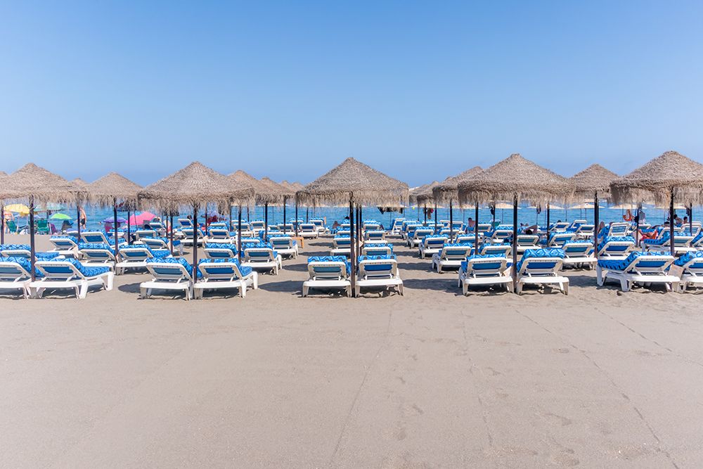 Spanish Beach Loungers I art print by Richard Silver for $57.95 CAD