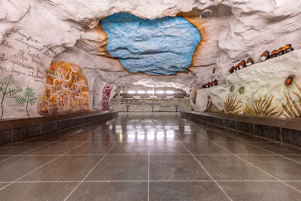 Stockholm Metro Cave Mural art print by Richard Silver for $57.95 CAD