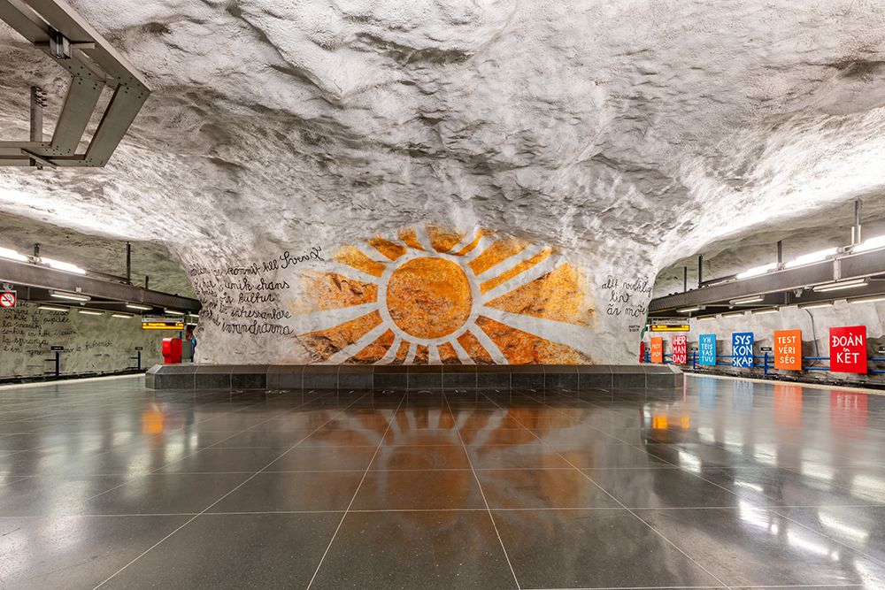 Tekniska Hogskolan Metro Station art print by Richard Silver for $57.95 CAD