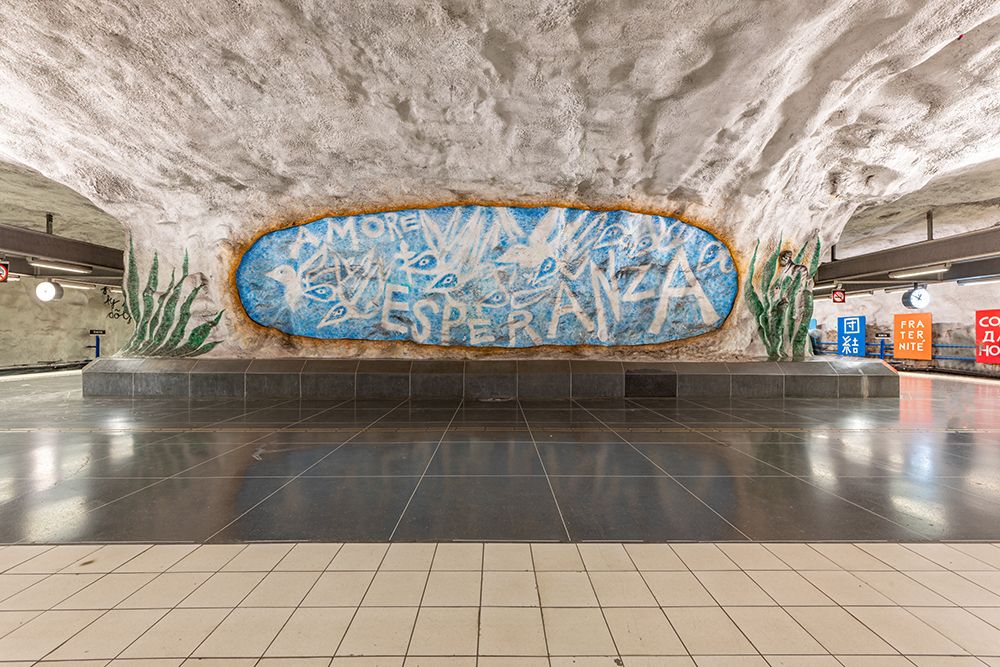 Stockholm Metro Station Mural art print by Richard Silver for $57.95 CAD