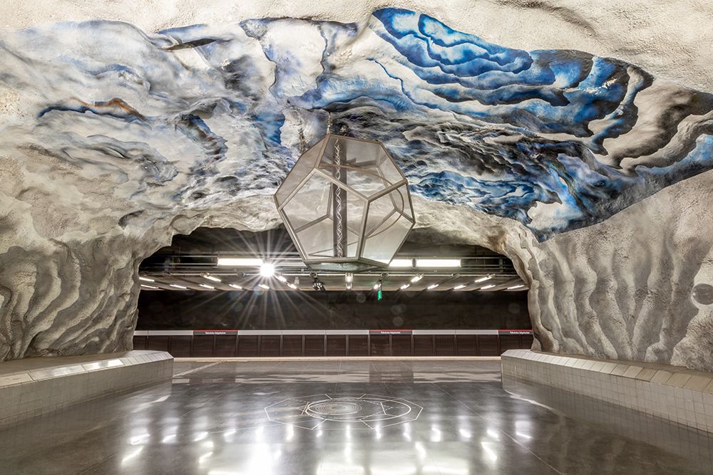 Stockholm Metro Abstract Cave Art art print by Richard Silver for $57.95 CAD