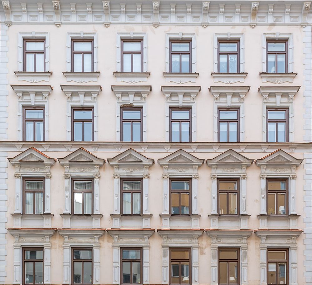 Stockholm White Facade Symmetry art print by Richard Silver for $57.95 CAD