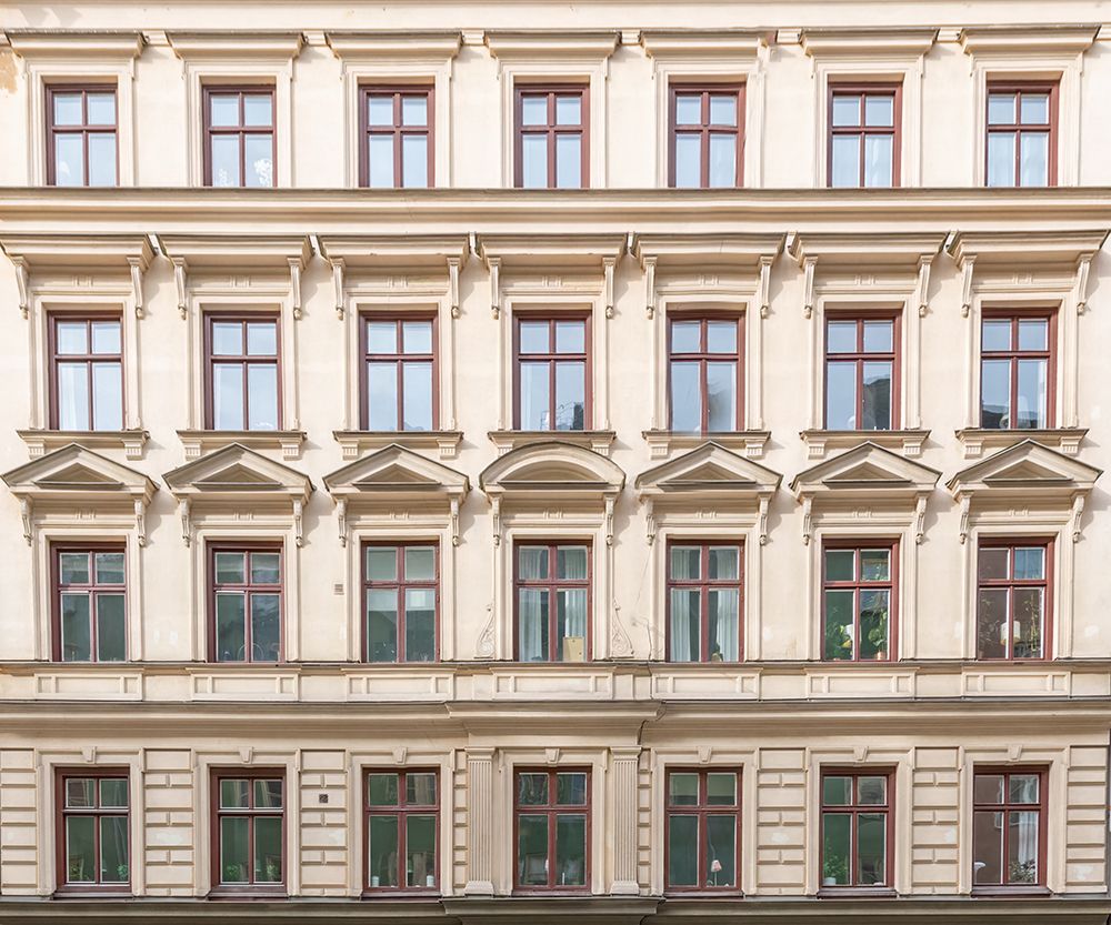 Stockholm Cream Facade Symmetry art print by Richard Silver for $57.95 CAD