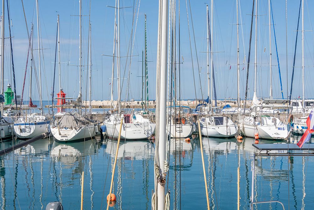 Marina with Sailboats II art print by Richard Silver for $57.95 CAD