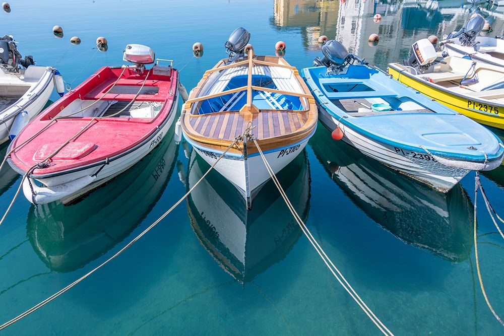 Colorful Mediterranean Fishing Boats art print by Richard Silver for $57.95 CAD