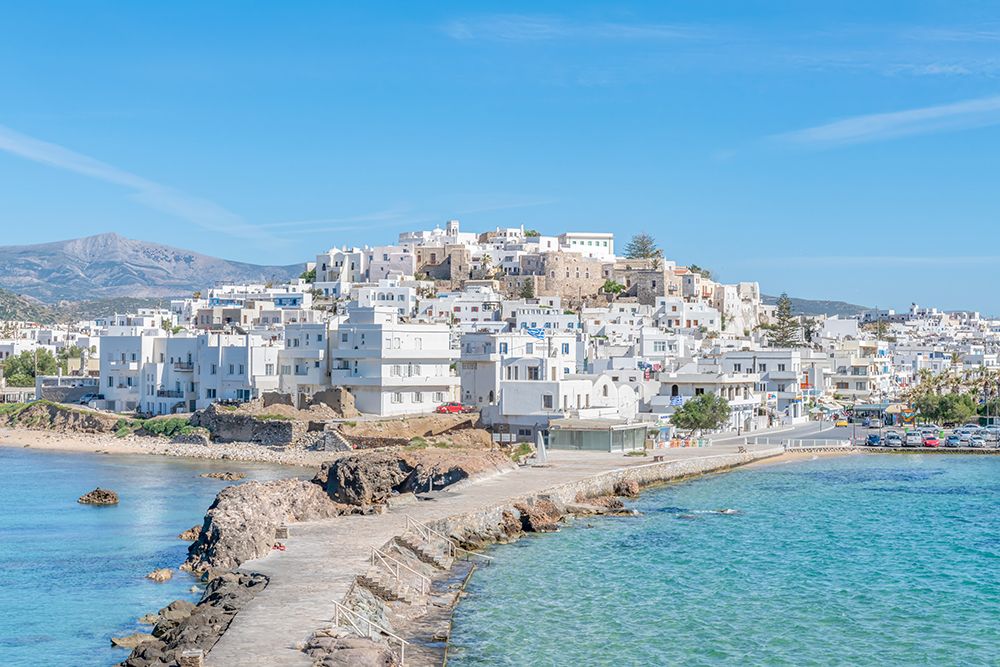 Naxos Hilltop Town and Causeway art print by Richard Silver for $57.95 CAD