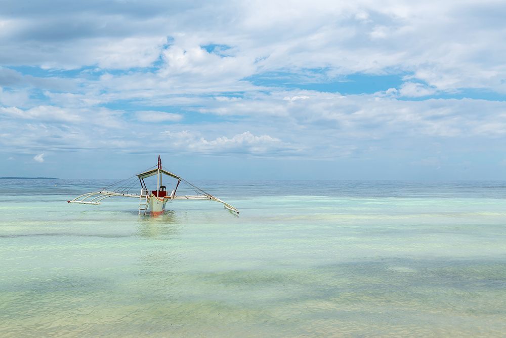 Outrigger Boat in Turquoise Water II art print by Richard Silver for $57.95 CAD