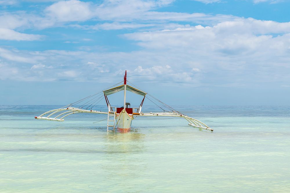 Outrigger Boat in Turquoise Water III art print by Richard Silver for $57.95 CAD